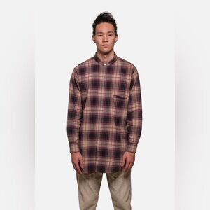 House of St. Clair Shoreditch Shirt Men’s Windowpane Plaid Shirt Size Large